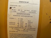 2001 Caterpillar 3412 Generator Set
